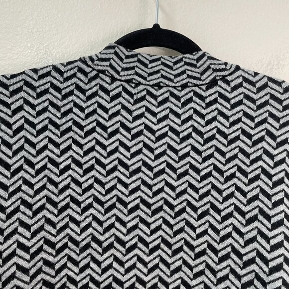 Tahari Womens Plus 2X Chevron Open Front Cardigan Jacket Pockets Coatigan - Picture 11 of 11